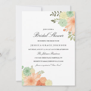 Spring Foliage Bridal Shower Invitation