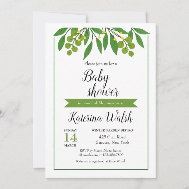 Spring Foliage Invitation (Front)