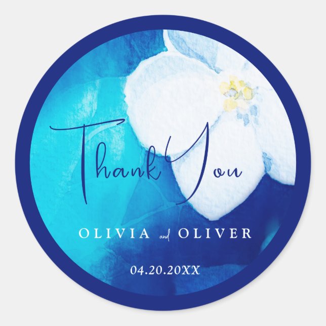 Spring Fondness Wedding Classic Round Sticker (Front)