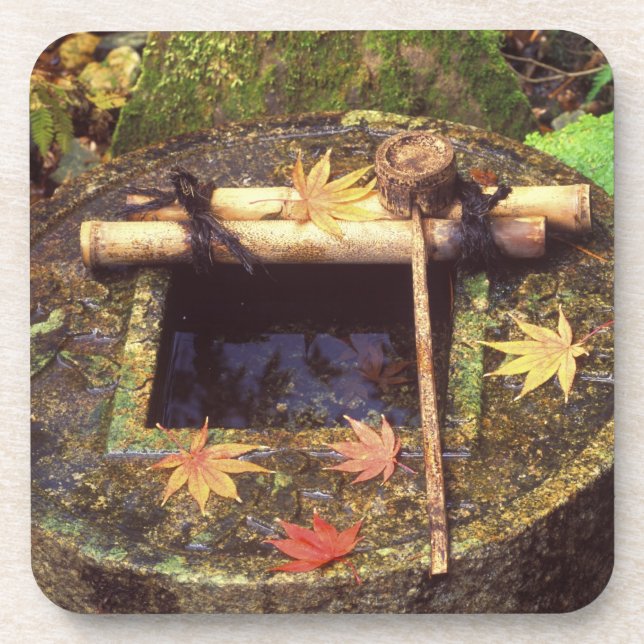 Spring for Tea Ceremony, Ryanji Temple, Kyoto, Coaster (Front)