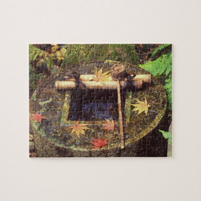 Spring for Tea Ceremony, Ryanji Temple, Kyoto, Jigsaw Puzzle (Horizontal)