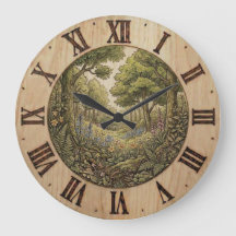 Spring Forest Wall Clock – Nature Decor