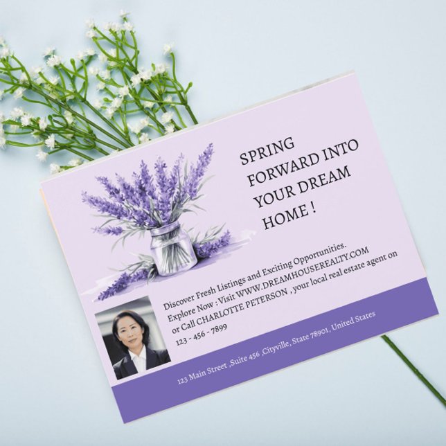 Spring Forward Real Estate Marketing Postcard (Creator Uploaded)