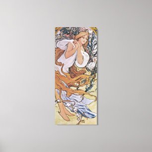 Spring (Four Seasons), Alphonse Mucha Canvas Print