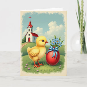 Spring Fowl Bouquet Scene Card