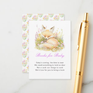 Spring Fox Baby Shower Books for Baby card