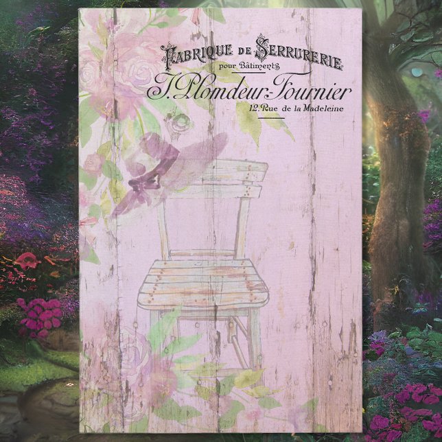Spring French Stamp Garden Hat and Chair Tissue Paper (Creator Uploaded)