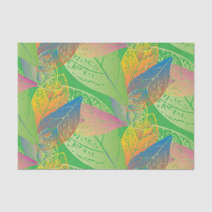 Spring Fresh Green Leaves Pattern Tissue Paper