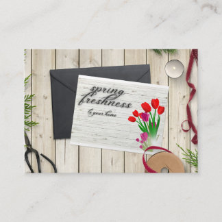 Spring Freshness – Floral Aesthetic Printable Temp Calling Card