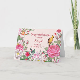 Spring Friend Wedding Day Congratulations Card