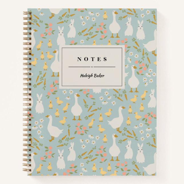 Spring Friends Personalised Notebook (Front)