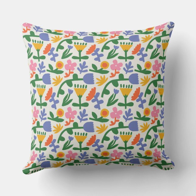 Spring Fun Floral  Cushion (Back)