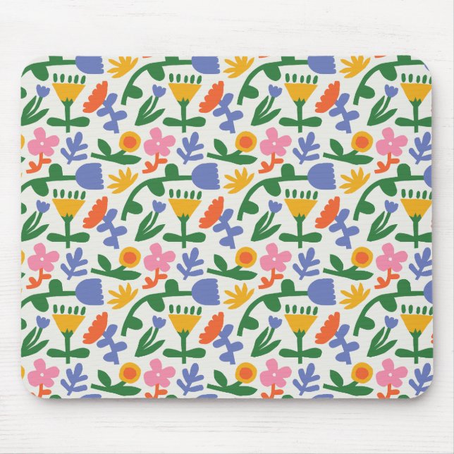 Spring Fun Floral Mouse Mat (Front)