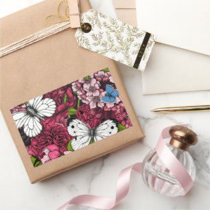 Spring garden 2 rectangular sticker