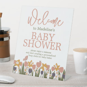 spring garden baby/bridal shower sign