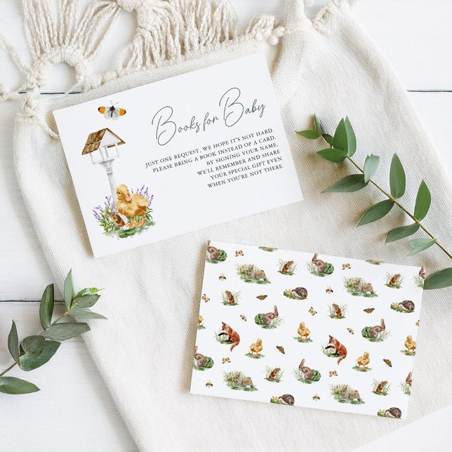 Spring Garden Baby Shower Book Request Enclosure Card (Creator Uploaded)