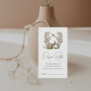Spring Garden Baby Shower Diaper Raffle Enclosure Card