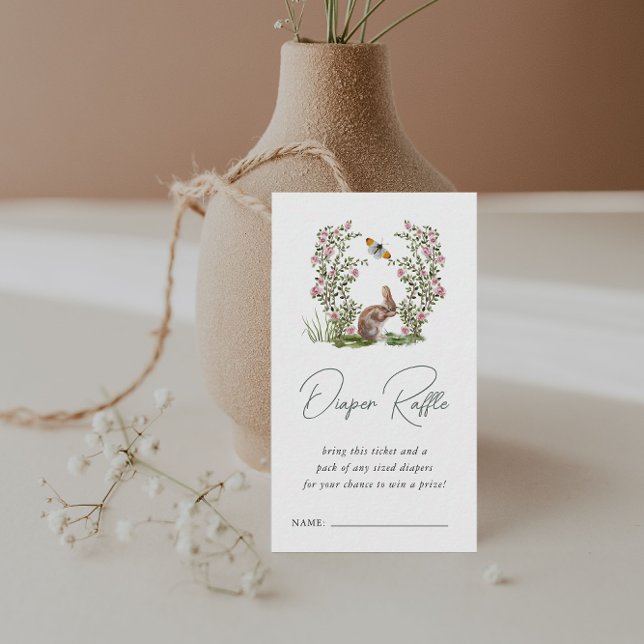 Spring Garden Baby Shower Diaper Raffle Enclosure Card (Creator Uploaded)