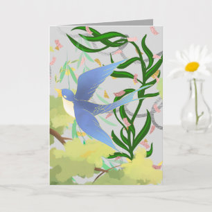 Spring Garden Bird Graphic Card