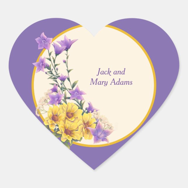 Spring Garden Collection Cream Heart Sticker (Front)