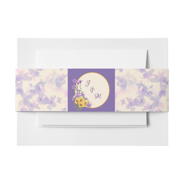 Spring Garden Collection Cream Invitation Belly Band (Front Example)