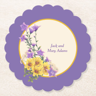 Spring Garden Collection Cream Paper Coaster