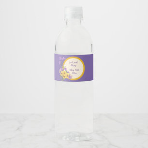 Spring Garden Collection Cream Water Bottle Label