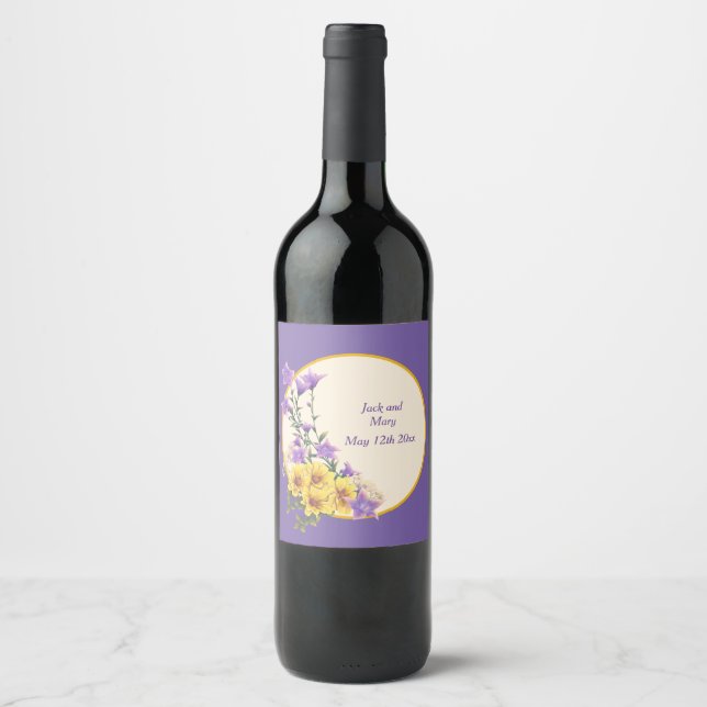 Spring Garden Collection Cream Wine Label (Front)