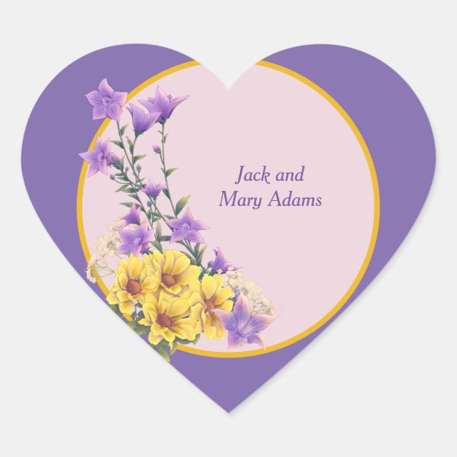 Spring Garden Collection  Heart Sticker (Front)