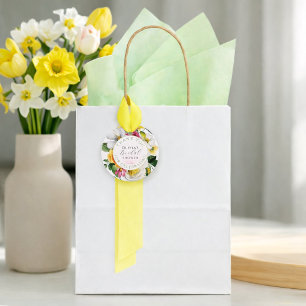 Spring Garden Colorful Floral Bridal Shower Favour Tags