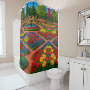 Spring Garden Escape – Botanical Bliss Shower Curtain