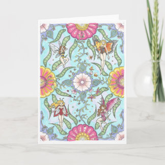 Spring Garden Fairy Fantasy Art Blank Card