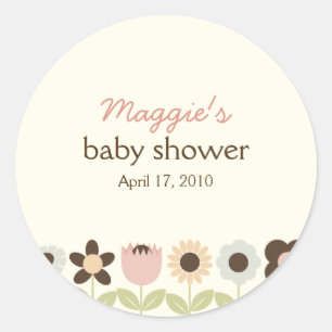 Spring Garden Favour Stickers or Gift Tag Stickers