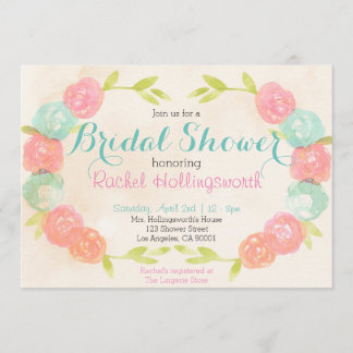 Spring Garden Floral Bridal Shower Invitation