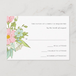 Spring Garden   Floral Wedding RSVP