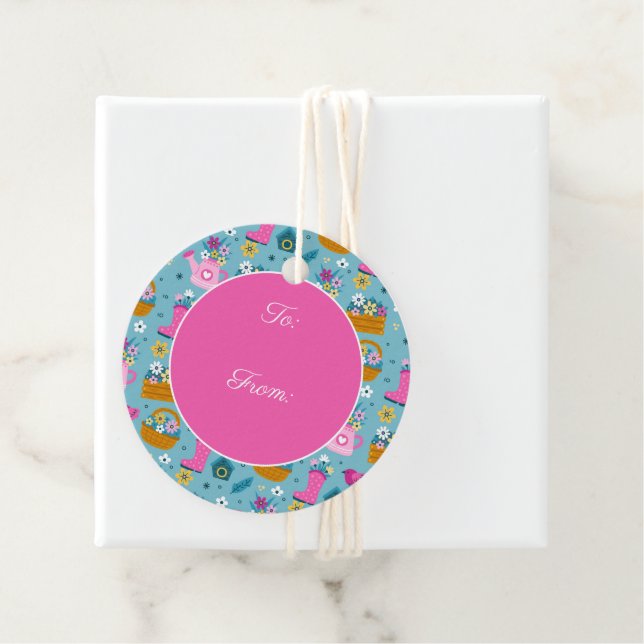 Spring Garden Flowers Favour Tags (In Situ)