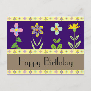 Spring Garden Happy Birthday Postcards