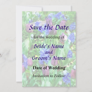 Spring Garden in Shades of Purple Save the Date