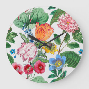 Spring garden large clock