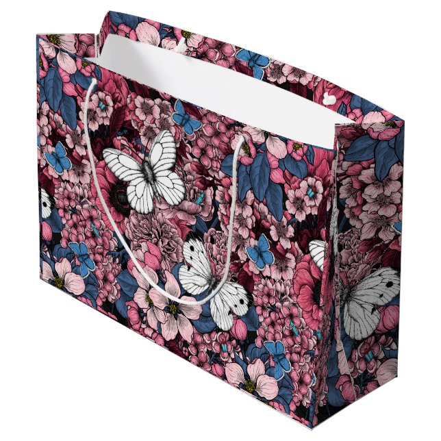 Spring garden large gift bag (Back Angled)
