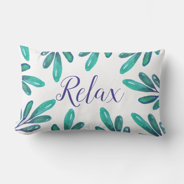 Spring Garden Leaves Relax Lumbar Cushion (Front)