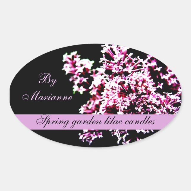 Spring garden lilac candles/ soap label (Front)