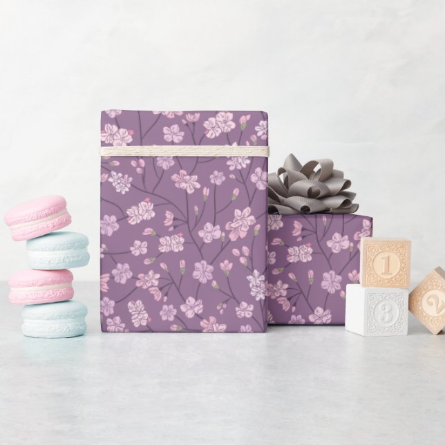 Spring Garden Mother's Day Asian Flowers Japanese  Wrapping Paper (Baby Shower)