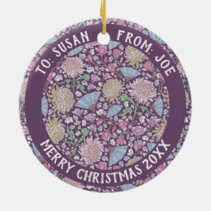 Spring Garden Mother's Day Chrysanthemum Mum Japan Ceramic Tree Decoration