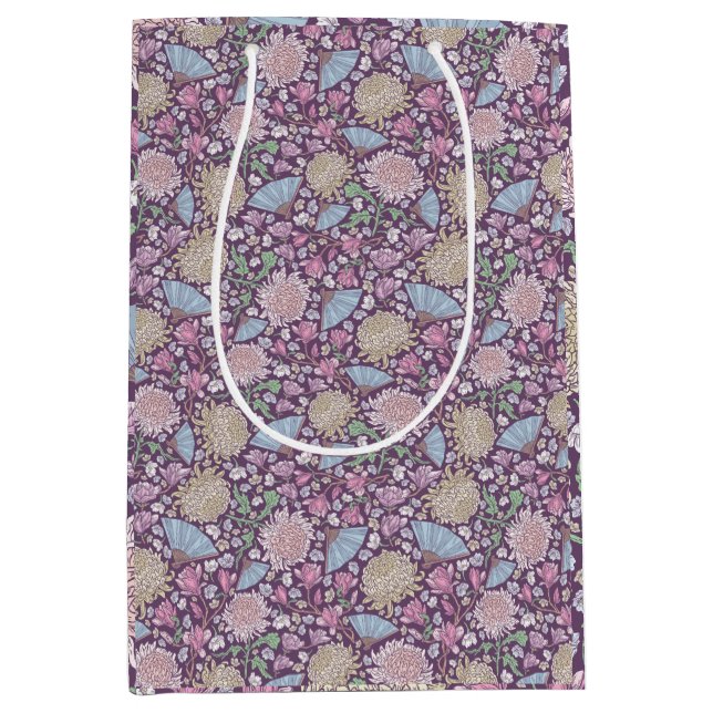 Spring Garden Mother's Day Chrysanthemum Mum Japan Medium Gift Bag (Front)