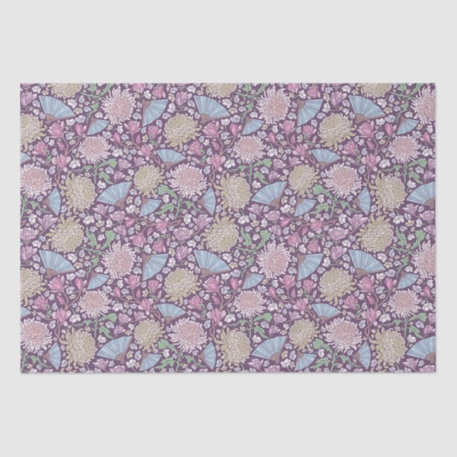 Spring Garden Mother's Day Chrysanthemum Mum Japan Tissue Paper (Front)