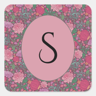 Spring Garden Mother's Day Japanese Paper Lanterns Square Sticker