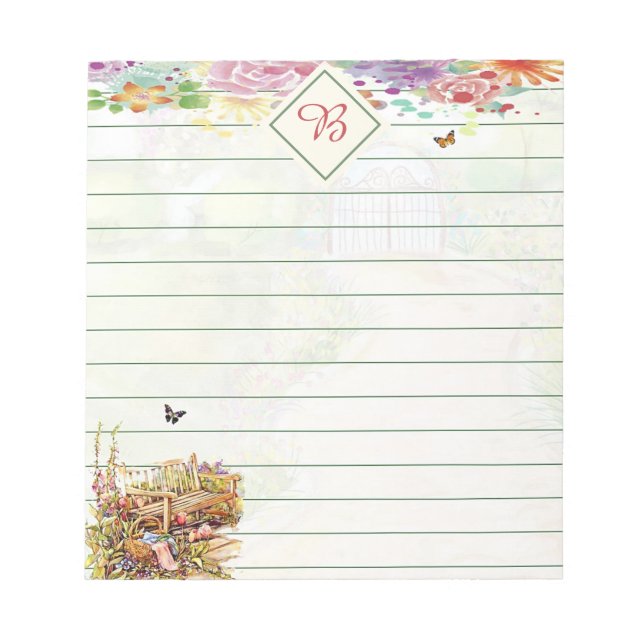Spring Garden Notepad (Front)