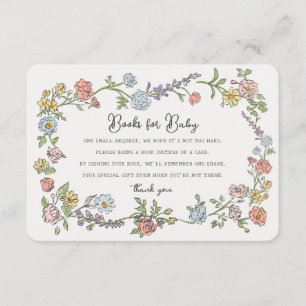 Spring Garden Party Books for Baby Shower Insert