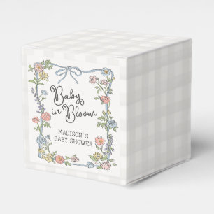 Spring Garden Party Pastel Floral Baby Shower Favour Box